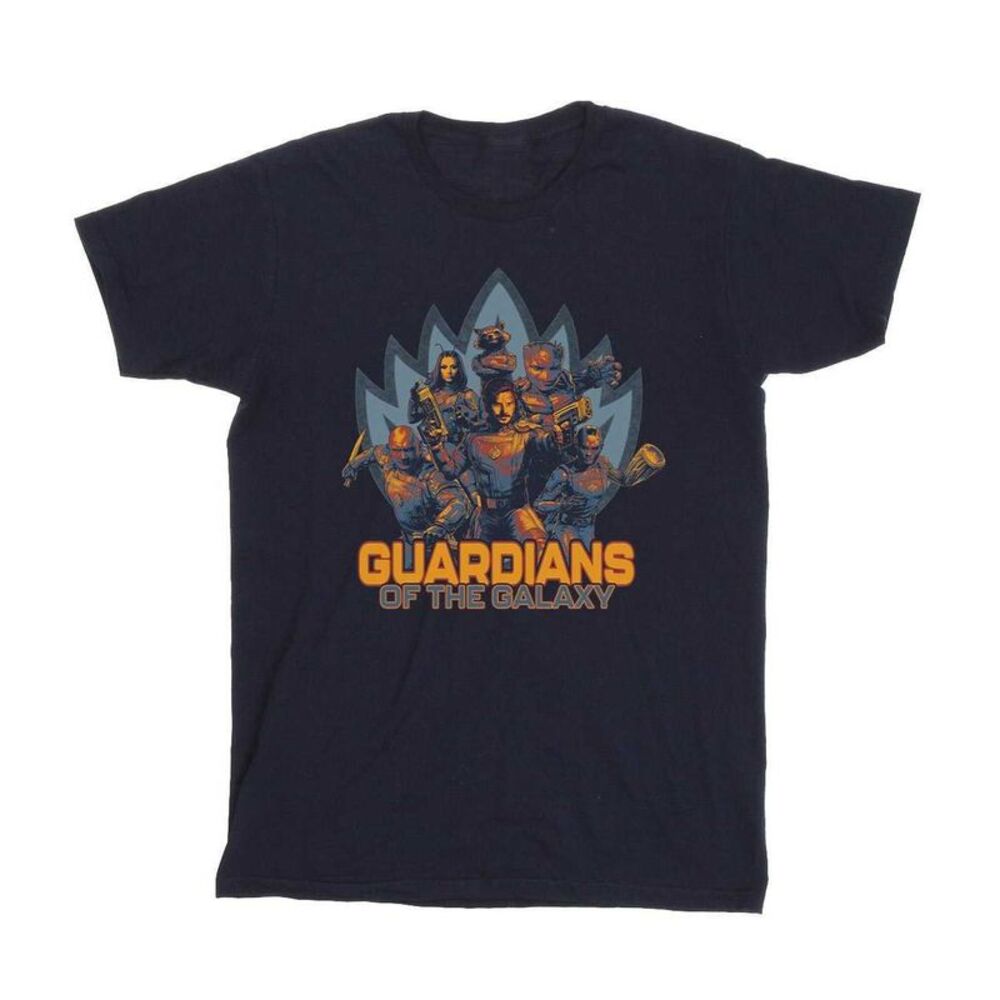 Guardians Of The Galaxy Volume 3 Mens Shield T-Shirt / Navy Blue